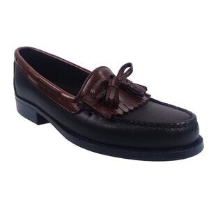 Sebago Women's NEW Kiltie Tassel Black/Brown Moc Loafers Leather 9N